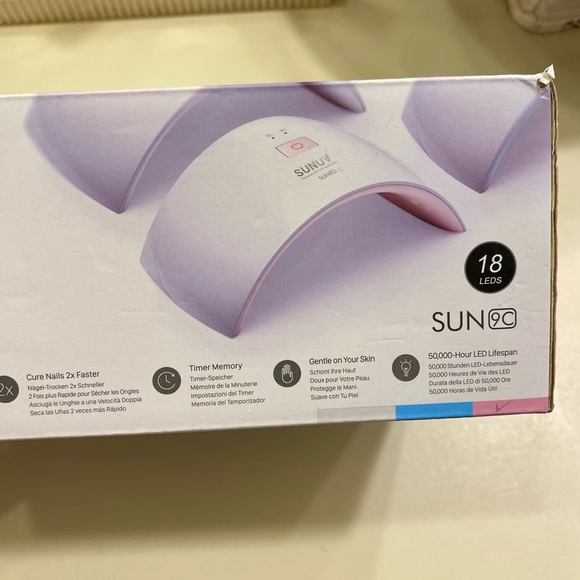 SUNUV SUN 9C 2 IN 1 LED UV LAMP NAIL LAMP CURING 2XS FASTER 18 LED EUC IN BOX - Picture 8 of 16